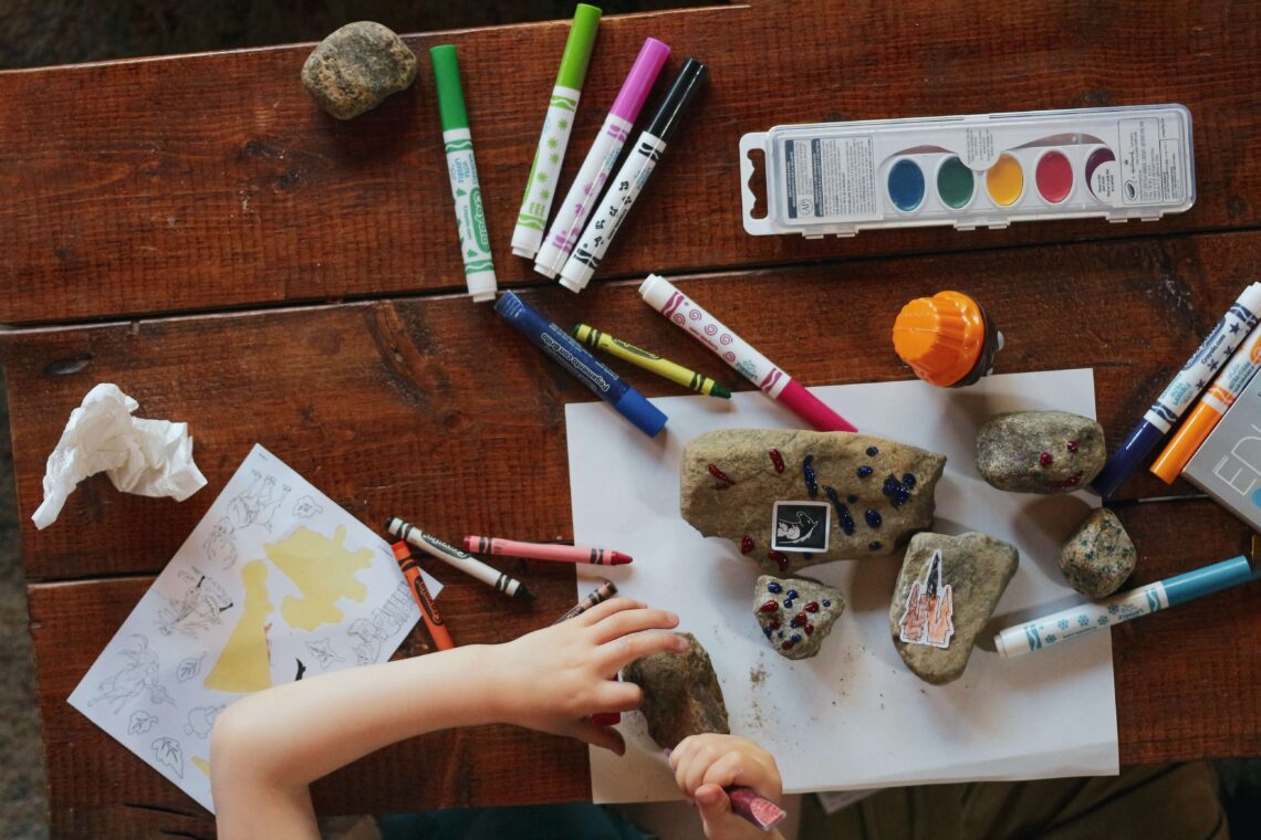 a child playing with a science project